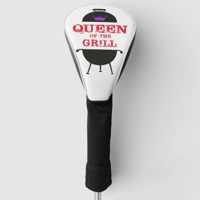 Couvre-club De Golf Reine Du Grill, Rouge Couronne Violet (Devant)