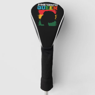 Couvre-club De Golf Reine Juneteenth Fille Afro Noire Mélanine