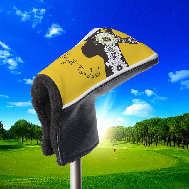 Couvre-club De Golf Relax - Yellow Funky Funny Giraffe (Créateur téléchargé)