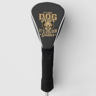 Couvre-club De Golf Retriever doré drôle cheveux paillettes