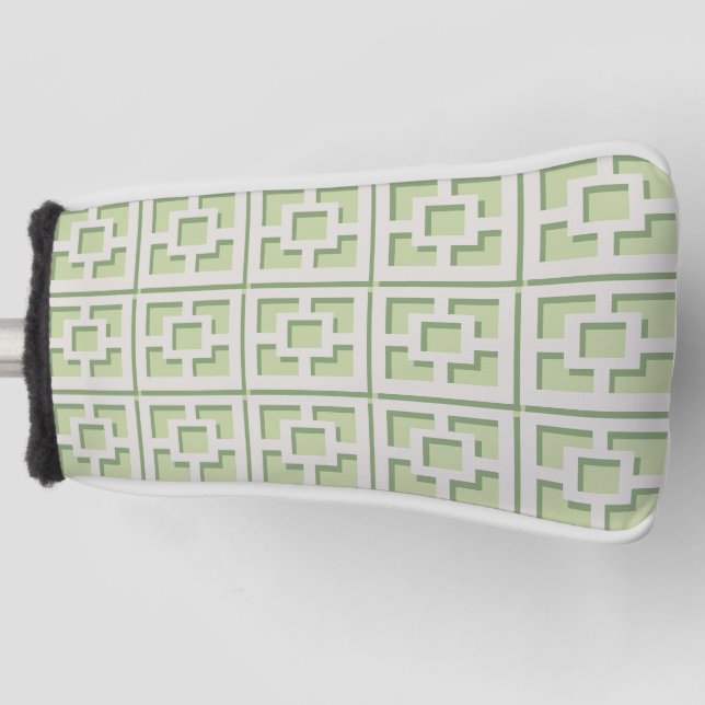 Couvre-club De Golf Retro Green Trellis Golf Head Coque (Devant)