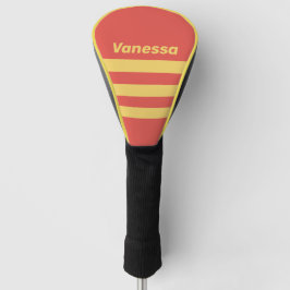 Couvre-club De Golf Retro Surf Sunset Three Across Striping with Name