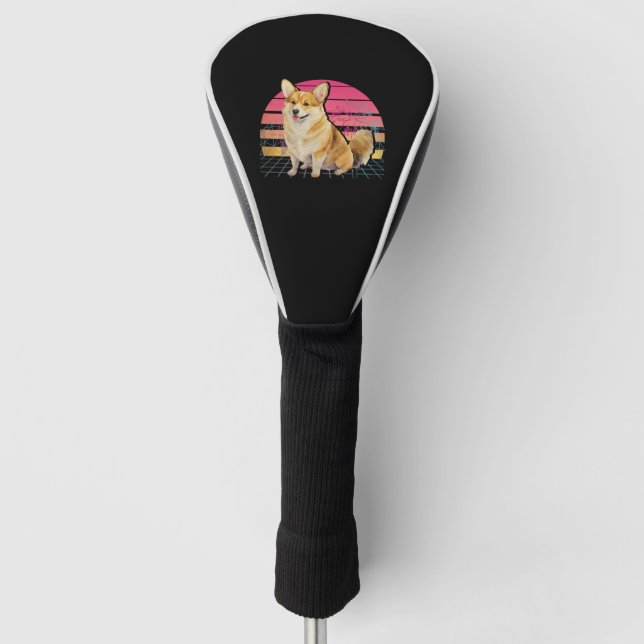 Couvre-club De Golf Retro Welsh Corgi (Devant)