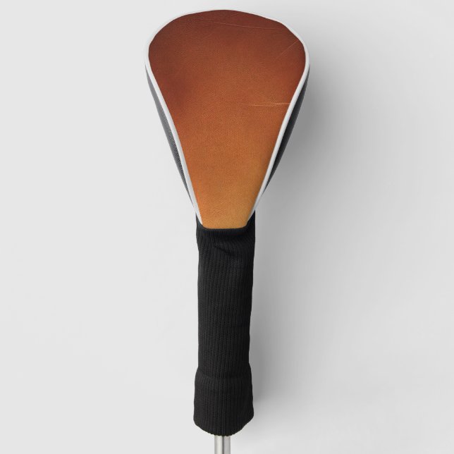 Couvre-club De Golf Revêtement en cuir Brown usé (Devant)