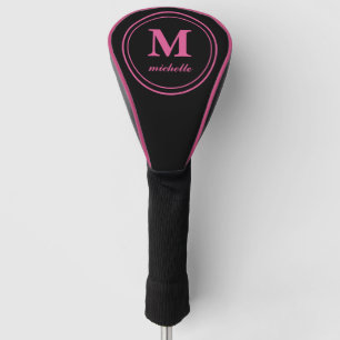 Couvre-club De Golf Rose Golf monogramme de NOM personnalisé