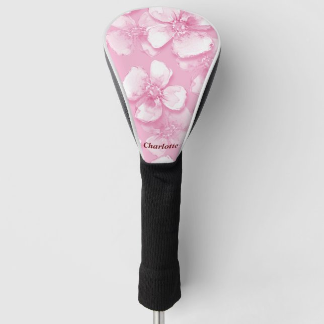 Couvre-club De Golf Rose personnalisé (Devant)