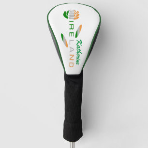 Couvre-club De Golf Rose personnalisée avec drapeau irlandais