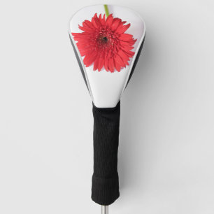 Couvre-club De Golf Rouge Chrysanthème Pétales Fleur Floral