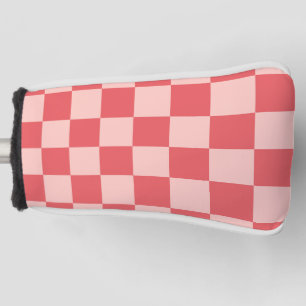 Couvre-club De Golf Rouge rose À damiers En vichy Motif