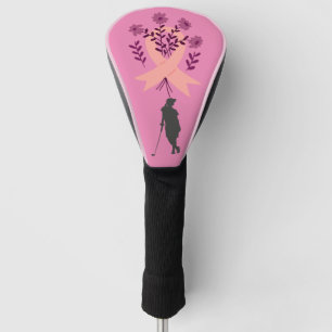 Couvre-club De Golf Ruban rose pour la femme de la conscience du cance