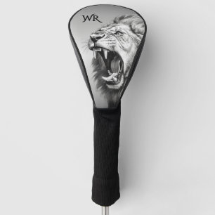 Couvre-club De Golf Rugissement du lion Initiales personnelles