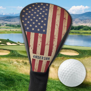 Couvre-club De Golf Russe Bois Personnalisé Patriotique Américain Drap