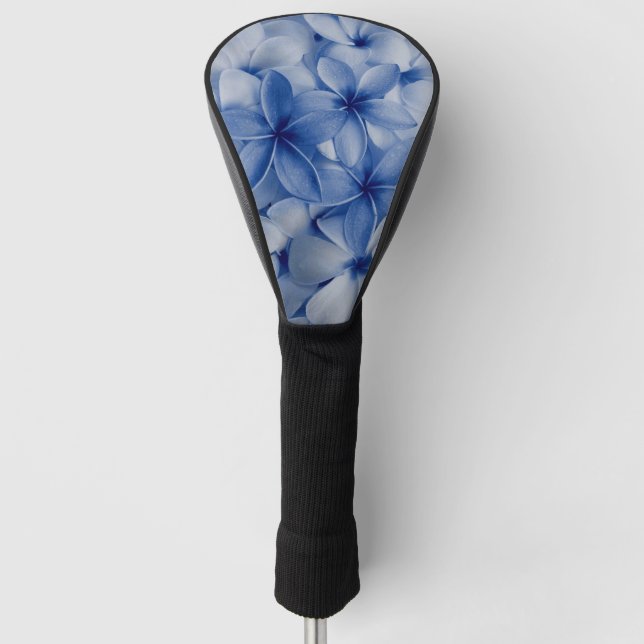 Couvre-club De Golf Sapphire et fleurs azur (Devant)