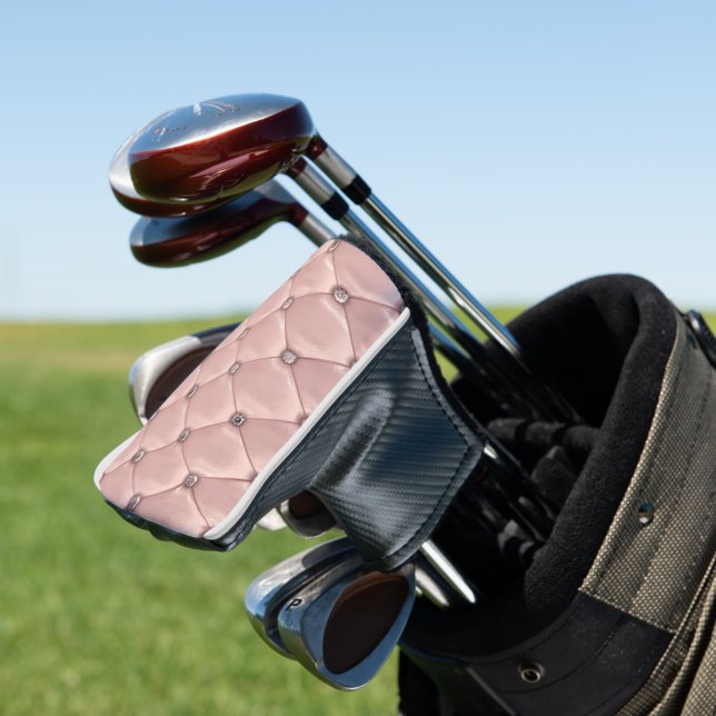 Couvre-club De Golf Satin Rosé Brousset Tufté Élégant (In Situ)