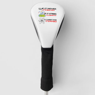 COUVRE-CLUB DE GOLF SCIENCE BIOLOGY CHIMIISTRY PHYSICS