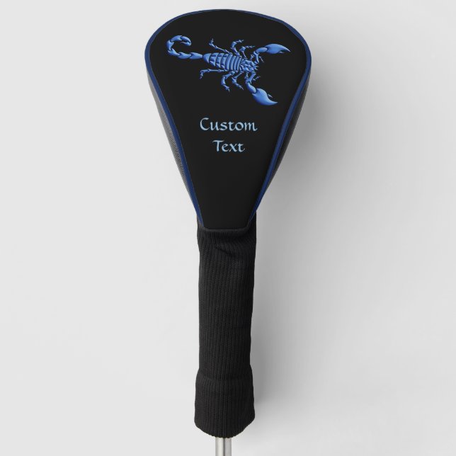 Couvre-club De Golf Scorpion bleu (Devant)