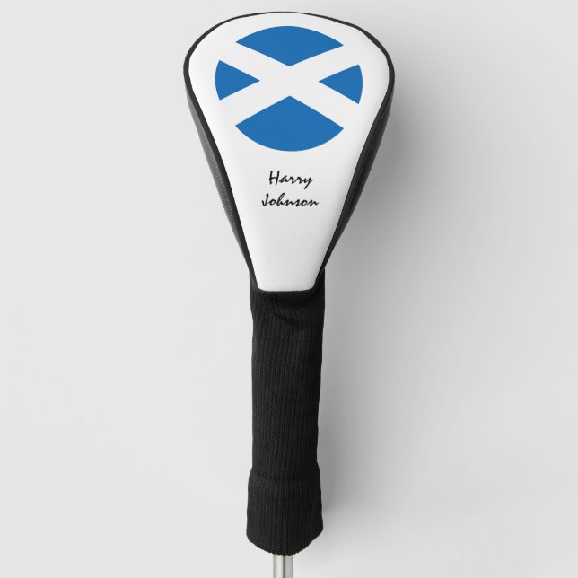 Couvre-club De Golf Scottish Flag & Monogramme Golf Clubs Couvertures (Devant)