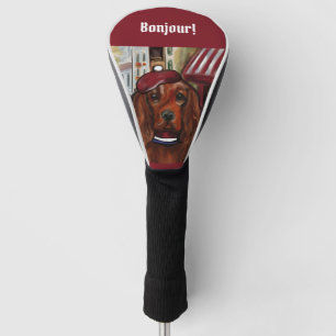 Couvre-club De Golf Setter Rouge Irlandais Carte Postale