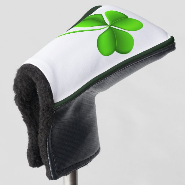 Couvre-club De Golf Shamrock sur cccnt blanc (Devant 3/4)