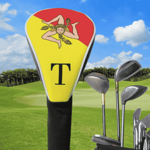 Couvre-club De Golf Sicile personnalisée Trinacria Monogramme