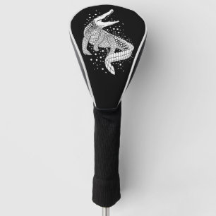 Couvre-club De Golf Silhouette d'animal blanc - Crocodile