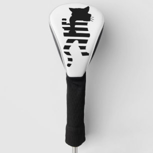Couvre-club De Golf Silhouette de chat noir