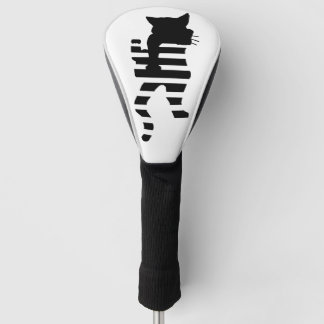 Couvre-club De Golf Silhouette de chat noir