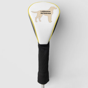 Couvre-club De Golf Silhouette de nom jaune LR