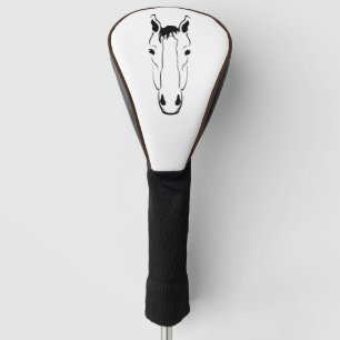 Couvre-club De Golf Silhouette du visage du cheval