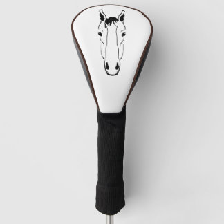 Couvre-club De Golf Silhouette du visage du cheval