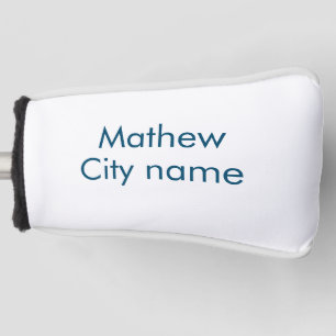 Couvre-club De Golf simple lettre initiale monogramme ajouter votre no