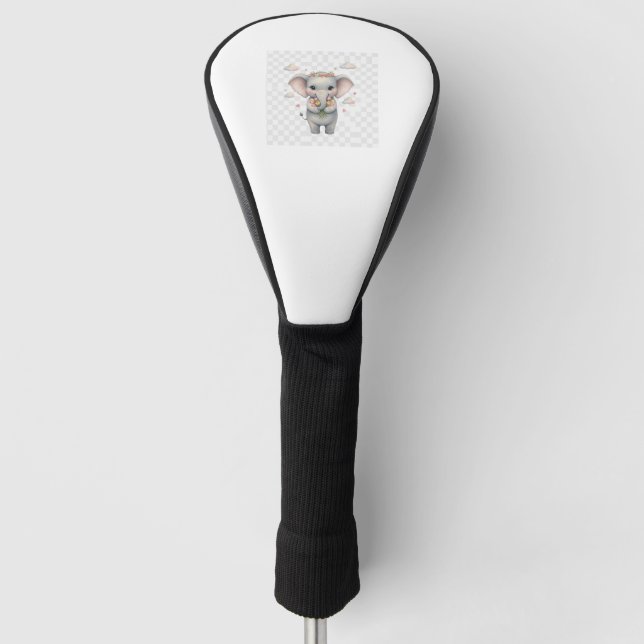 COUVRE-CLUB DE GOLF SIMPLE MINIMAL MODERN MONOGRAM ELEGANT STYLE CHIC  (Devant)
