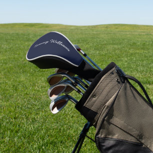 Couvre-club De Golf Simple minimaliste bleu marine