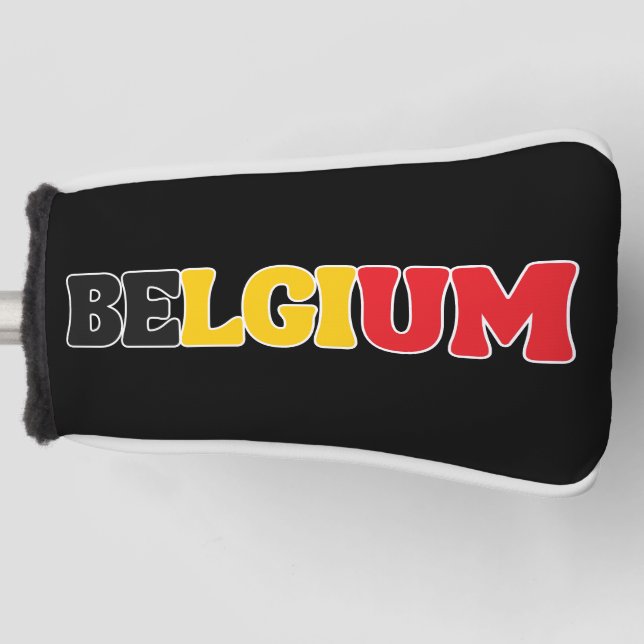 Couvre-club De Golf Simple Moderne Belgique National Drapeau Vêtements (Devant)