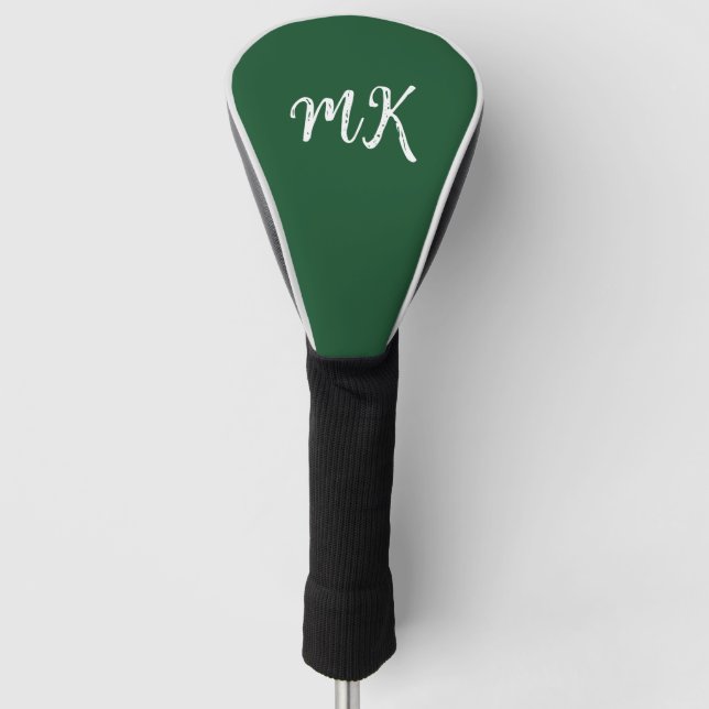 Couvre-club De Golf Simple monogramme personnalisé (Devant)
