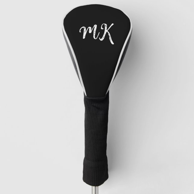 Couvre-club De Golf Simple monogramme personnalisé (Devant)