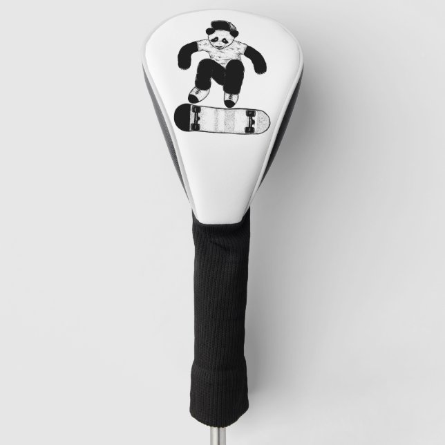 Couvre-club De Golf Skateboard Panda (Devant)