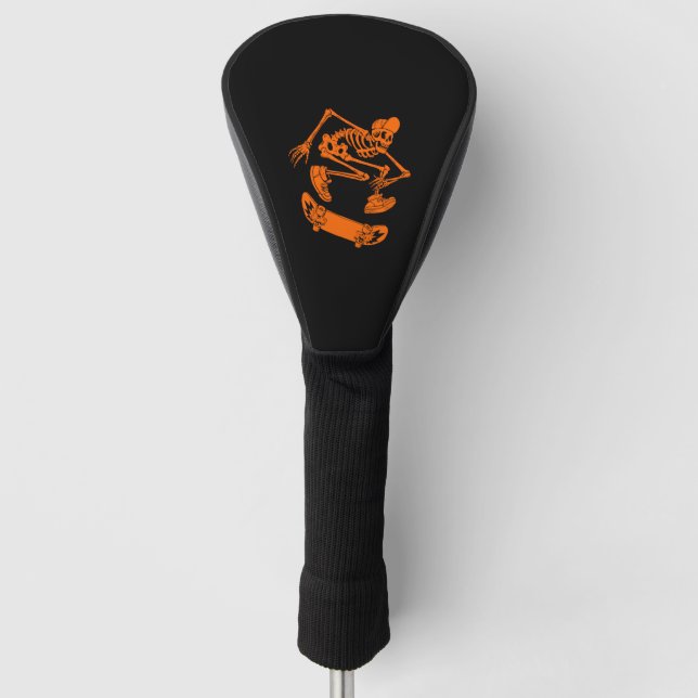 Couvre-club De Golf Skateboard Skeleton Halloween Costume enfants (Devant)