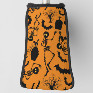 Couvre-club De Golf Skeletons d'Halloween Macabre Dance