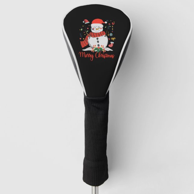 Couvre-club De Golf Snowman - Chemise de Noël (Devant)