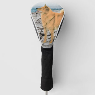 Couvre-club De Golf Spitz finlandais à Seashore Peinture - Chien Art