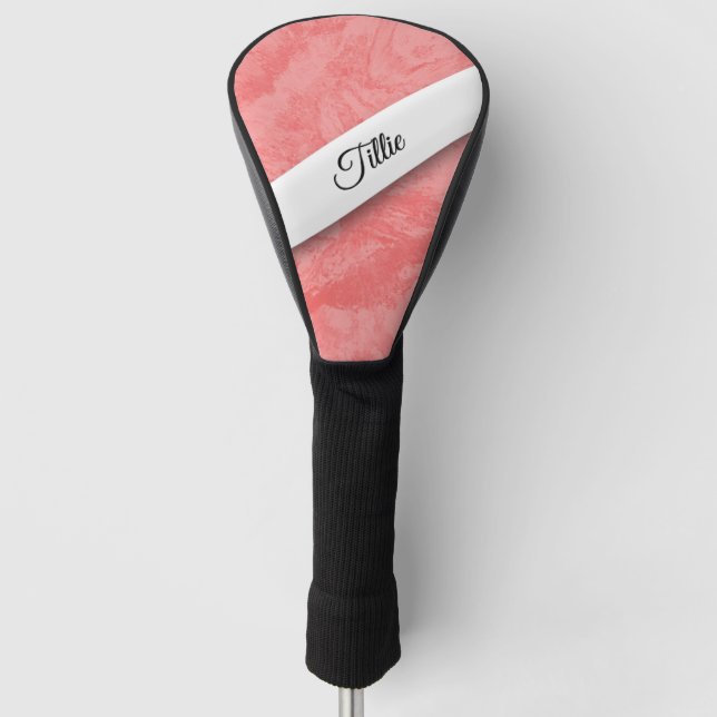 Couvre-club De Golf Splash en marbre rose personnel (Devant)