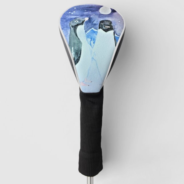 Couvre-club De Golf Starry Sky Adelie Penguins (Devant)