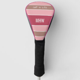 Couvre-club De Golf Stripes Motif monogramme personnalisé et couvertur