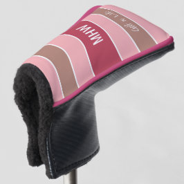 Couvre-club De Golf Stripes Motif monogramme personnalisé et couvertur