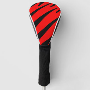 COUVRE-CLUB DE GOLF STRIPES ORANGE ET NOIR