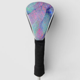 Couvre-club De Golf Style cuir ciré avec peinture usée, tons bleus