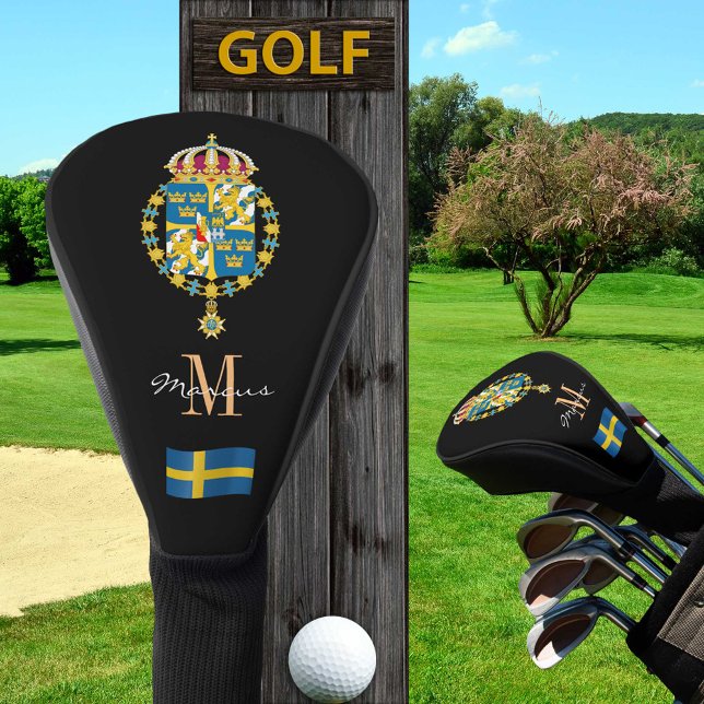 Couvre-club De Golf Suède, Drapeau Suédois Monogramme Clubs De Golf Co (Créateur téléchargé)