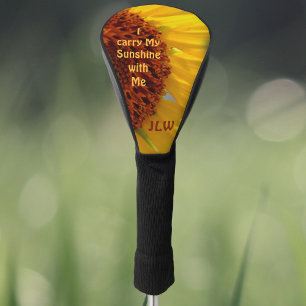 Couvre-club De Golf Sunflower Botanique Je porte mon soleil avec moi