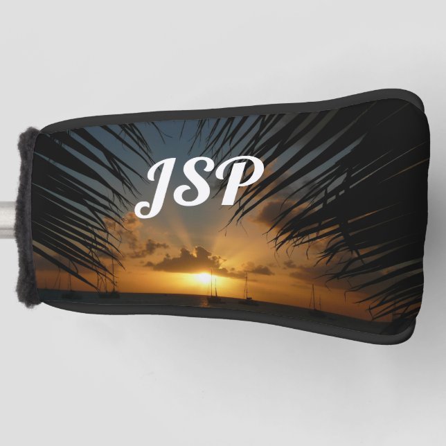 Couvre-club De Golf Sunset Through Palm Fronds (Devant)